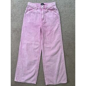 BDG Urban Outfitters Pants Womens 24 Pink Corduroy Wide Leg Crop High Rise